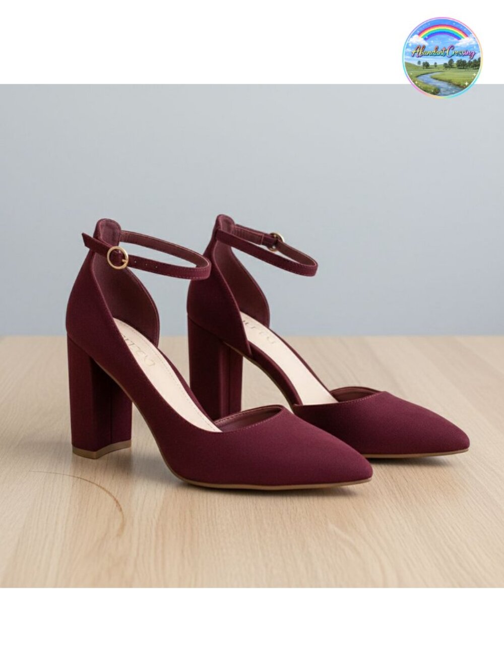 Women's Chunky Heel Ankle Strap Pumps